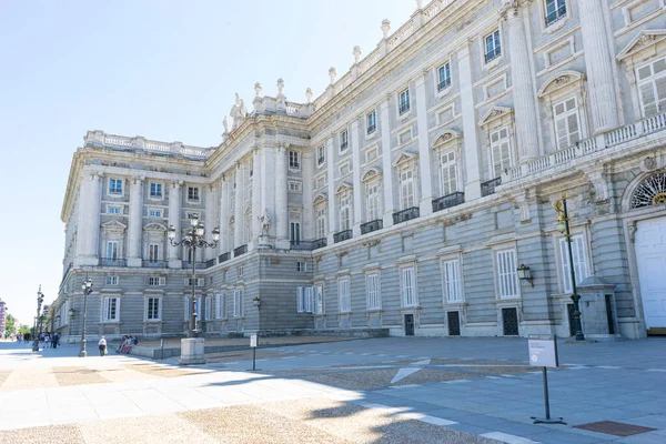 Majestueus Madrid Glimpen Van Het Koninklijk Paleis — Stockfoto