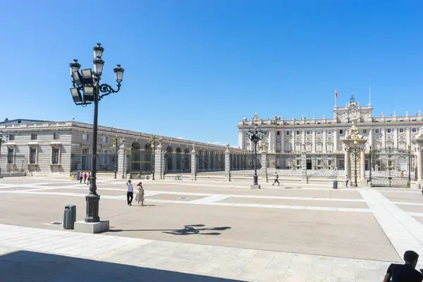 Ikonické Věže Panoramatické Nádhery Objevte Tlukot Srdce Madridu Jeho Monumentální — Stock fotografie