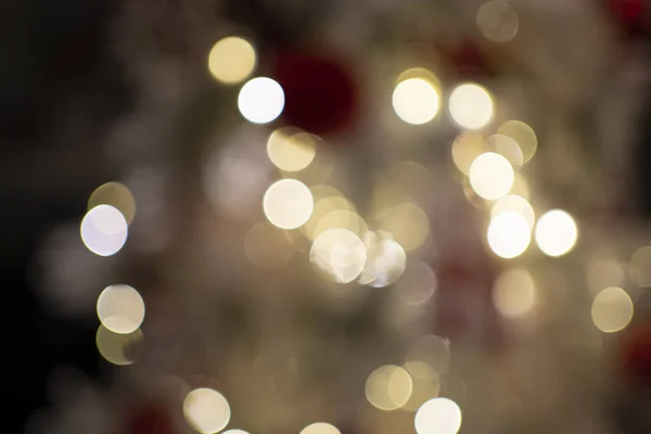 Güzel Bulanık Bir Şekilde Çekilen Noel Işıkları Büyülü Kutlayıcı Bir — Stok fotoğraf
