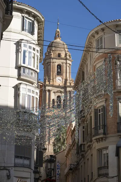 Ruas Históricas Málaga Estão Iluminadas Irradiando Alegria Natal Criando País Fotos De Bancos De Imagens Sem Royalties