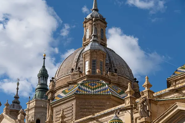 Ornate Dome Historic Building Showcasing Intricate Tile Work Baroque Elements — Stock Photo, Image
