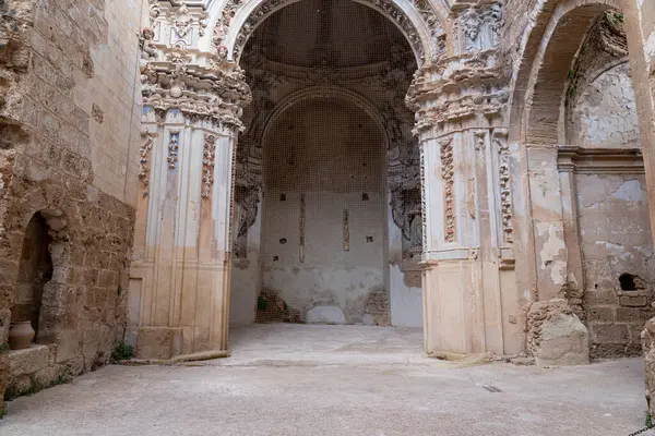 Gothic Apse Remains Altar Monasterio Piedra Framed Slender Columns Lancet — Stock Photo, Image
