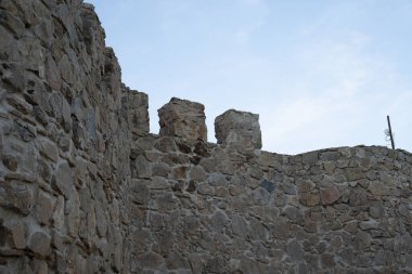 İspanya, Toledo 'daki Dusk' taki Majestic Consuegra Kalesi