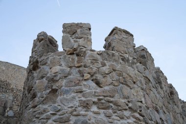 Consuegra Şatosu 'nun Akşam Işığı, Toledo, İspanya
