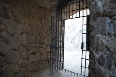 Consuegra Şatosu Kalesi, İspanya, Toledo 'da Akşam Parlaması