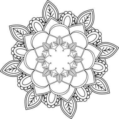 Sanatsal Renkler ve Dekorasyon İçin Süslü Mandala