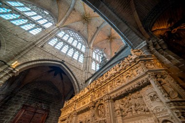 Kutsal Hafta boyunca Avila Katedrali 'nin İçi' nde Dini Tören