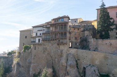 Cuenca 'nın İkonik Asma Evleri İspanya' daki Vadi 'nin Çarpıcı Manzarası