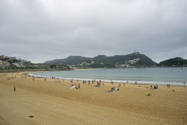 Bask Bölgesi, İspanya 'da San Sebastian Plajı