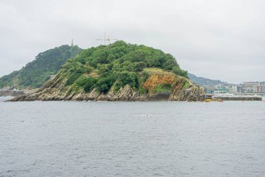 Bask Bölgesi, İspanya 'da San Sebastian Adası Manzarası