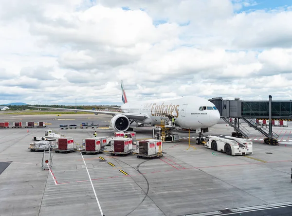 Gardermoen Norway August 2022 Emirates Boeing 777 300Er Gate Oslo — Stock Photo, Image