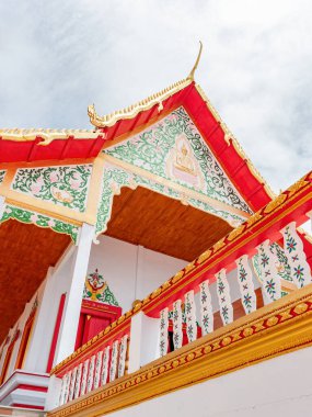 Wat Huai Yai 'deki binalardan biri, Huai Yai' deki bir Budist tapınağı, Pattaya City, Chonburi, Tayland.