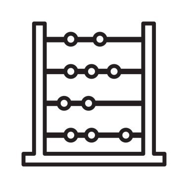 Parlak düz tasarım abaküs çizimi, okulu, eğitimi ve kırtasiye temalarını temsil ediyor. Eğitimsel içerik ve matematikle ilgili tasarımlar için mükemmel.