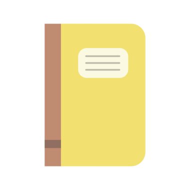 Canlı renklerde düz dizayn defter çizimi, okul ve kırtasiye temaları için ideal. Eğitim kaynakları, dergiler ya da not almak için mükemmel..