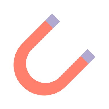 Parlak düz U mıknatıs tasarımı çizimi, okul, bilim ve kırtasiye teması için mükemmel. Fizik veya eğitici grafik projeleri için ideal.