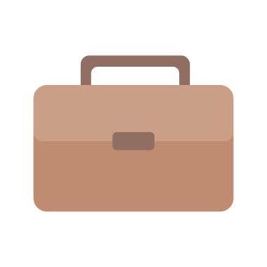 Düz canlı evrak çantası tasarım illüstrasyonu, okulu, kırtasiyeyi ve profesyonelliği temsil ediyor. Eğitim veya ofis temalı tasarımlar için mükemmel.