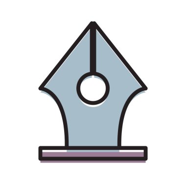 Düz ve renkli kalem ucu tasarımı çizimi, okul, kırtasiye ve eğitim teması için mükemmel. Yazmak, yaratıcılık veya çalışmayla ilgili görseller için harika.