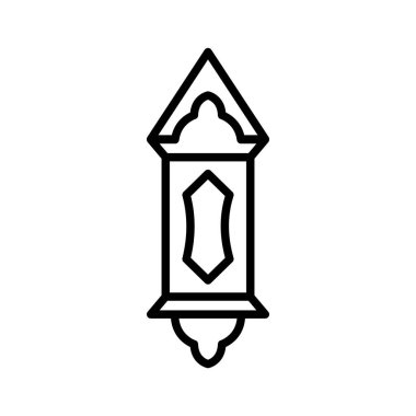 Cami tarzı bir fenerin basit tasarımı, Ramadhan, İslam ve Kurban Bayramı dekorasyonları için mükemmel..