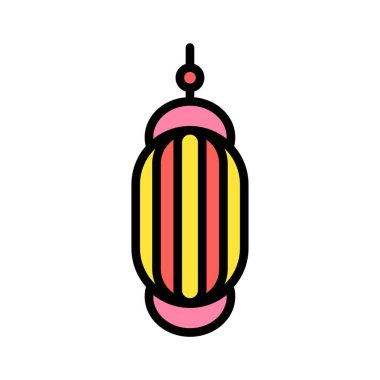 Minimalist tasarım, canlı renklerle modern bir bayram feneri, İslami kutlamalar ve dekoratif projeler için mükemmel..