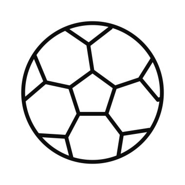 Futbol topunun basit bir tasviri, okul spor temaları için ideal. Öğrenci aktiviteleri ve atletik tasarımlar için mükemmel..