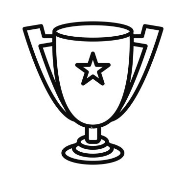 Bir kupanın basit tasarımı, öğrenci başarısını ve okul başarısını sembolize ediyor. Eğitim temaları için ideal.