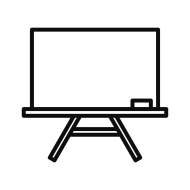 Öğrenci öğrenimi ve sınıf eğitimini temsil eden bir okul yazı tahtasının minimalist tasviri.