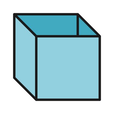 Minimalist Küp Renk Tasarımı, okul, öğrenci öğrenimi ve geometriyle ilgili eğitim materyalleri için mükemmel.