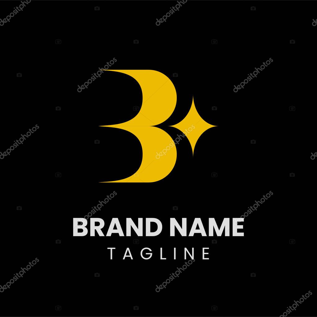 Letter B logo with a star positioned beside it. Simple, striking, and professional perfect for brands wanting clarity with a touch of brilliance and creativity.
