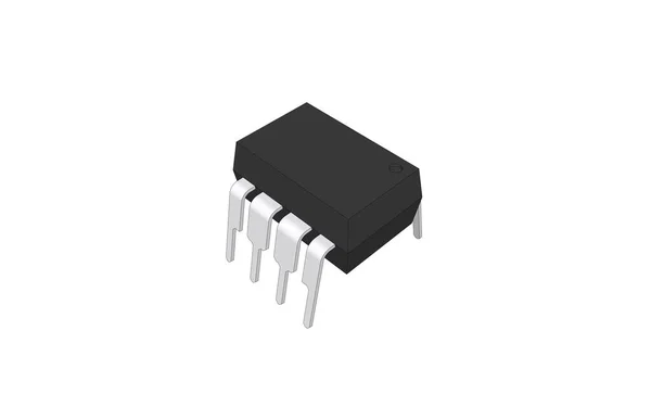 Integrovaný Obvod Nebo Micro Lowpass Čip Pořadí Pin Obvodu Izolované — Stockový vektor