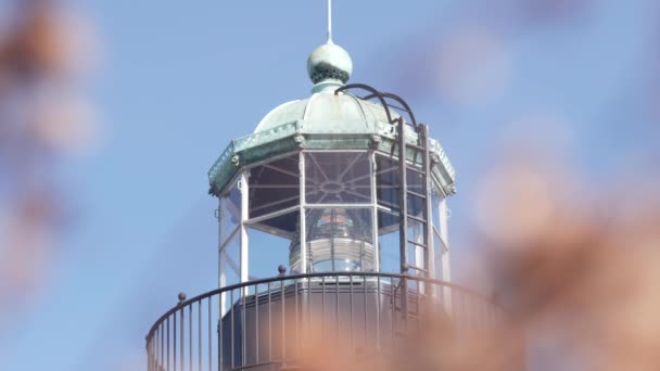 Vintage Deniz Feneri Kulesi Retro Deniz Feneri Eski Moda Tarihi — Stok video