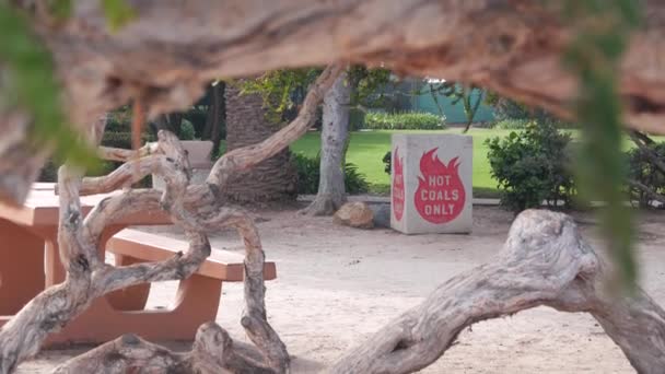 Picknickplaats Openbaar Park Jolla Cove Californië Kust Verenigde Staten Recreatieplaats — Stockvideo