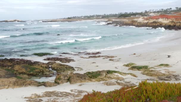 Mil Autem Monterey Kalifornie Usa Předměstské Nemovitosti Domy Oceánu Přímořské — Stock video