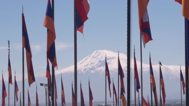Primaria Militar Bandera Armenia Conflicto Nagorno Karabaj Guerra Azerbaiyán Artsaj — Vídeos de Stock
