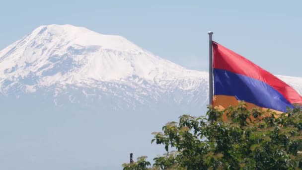 Cementario Militare Della Bandiera Armena Conflitto Nagorno Karabakh Guerra Azerbaigian — Video Stock