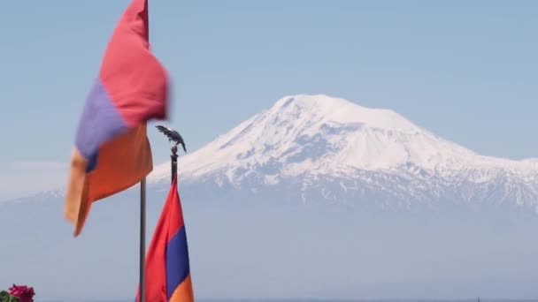 Cementario Militare Della Bandiera Armena Conflitto Nagorno Karabakh Guerra Azerbaigian — Video Stock