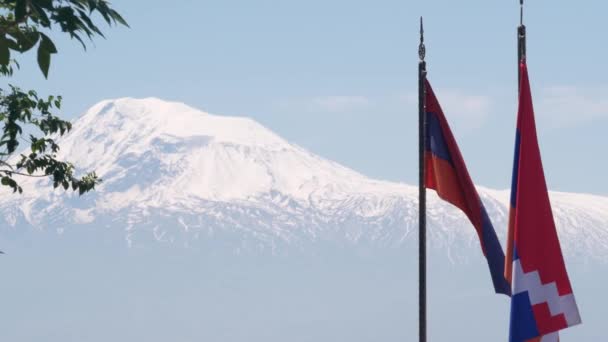 Drapeau Arménien Militaire Élémentaire Conflit Haut Karabakh Guerre Azerbaïdjan Symbole — Video