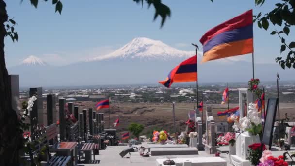 예레반 아르메니아 2022년 22일 나고르노 카라바흐 아제르바이잔 Erablur 묘지에 Artsakh — 비디오