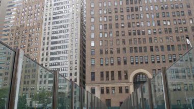 New York City Aşağı Manhattan, Downtown Finans Bölgesi mimarisi, Birleşik Devletler. Yüksek gökdelenler, konutlar ve ofis binaları, ABD. Amerikan şehir sokağı, emlak, New York 'ta emlak..