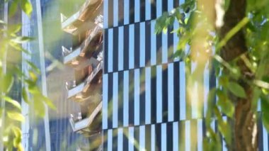 New York, Birleşik Devletler. Hudson Yards kentsel mimarisi Chelsea, Manhattan Midtown, NYC, ABD 'de. Yeni modern gökdelenler, Amerikan iş binaları ve gayrimenkul. Sanat simgesi