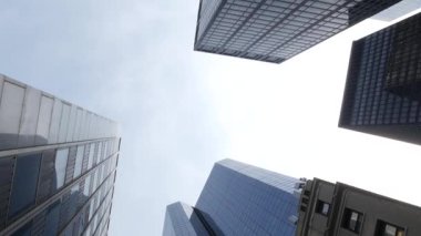 New York City Aşağı Manhattan, Downtown Financial District veya Midtown Business Mimarlık, ABD. Yüksek gökdelenler, ofis binaları, ABD. Amerikan şehir sokağı, emlak, emlak.