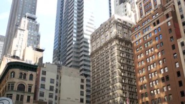 New York City Aşağı Manhattan, Downtown Finans Bölgesi mimarisi, Birleşik Devletler. Yüksek gökdelenler, konutlar ve ofis binaları, ABD. William Caddesi, Amerikan emlak veya emlak.