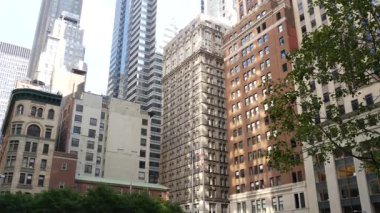 New York City Aşağı Manhattan, Downtown Finans Bölgesi mimarisi, Birleşik Devletler. Yüksek gökdelenler, konutlar ve ofis binaları, ABD. William Caddesi, Amerikan emlak veya emlak.