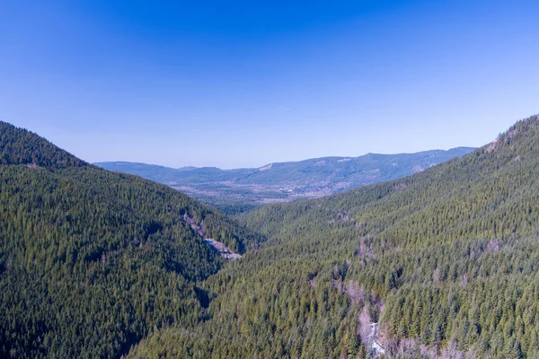 Вид Воздуха Долину Каскадном Хребте Возле Горы Ренье Штате Вашингтон — стоковое фото
