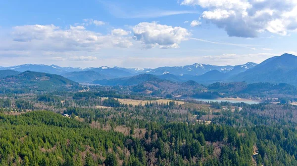Washington Daki Şelale Dağları Nın Havadan Görünüşü — Stok fotoğraf