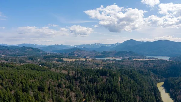 Вид Воздуха Реку Нискуалли Каскадных Горах Штата Вашингтон — стоковое фото