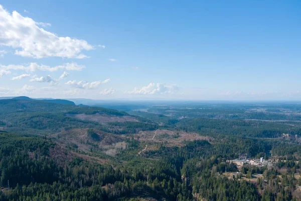 Eatonville Washington Daki Cascade Dağları Ndan Batı Washington Hava Görüntüsü — Stok fotoğraf