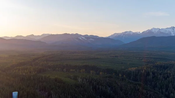 Olympic Mountains Washington State Sunset March — Stock Photo, Image