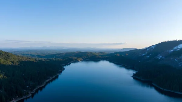 Luftaufnahme Des Lake Cushman Und Der Olympischen Berge Des Staates — Stockfoto