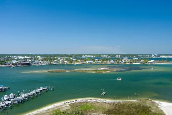 Luftaufnahme Von Robinson Island Bayou Saint John Orange Beach Alabama — Stockfoto