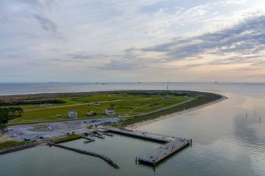 Körfez Sahilleri, Alabama 'daki Morgan Kalesi' nin hava manzarası.